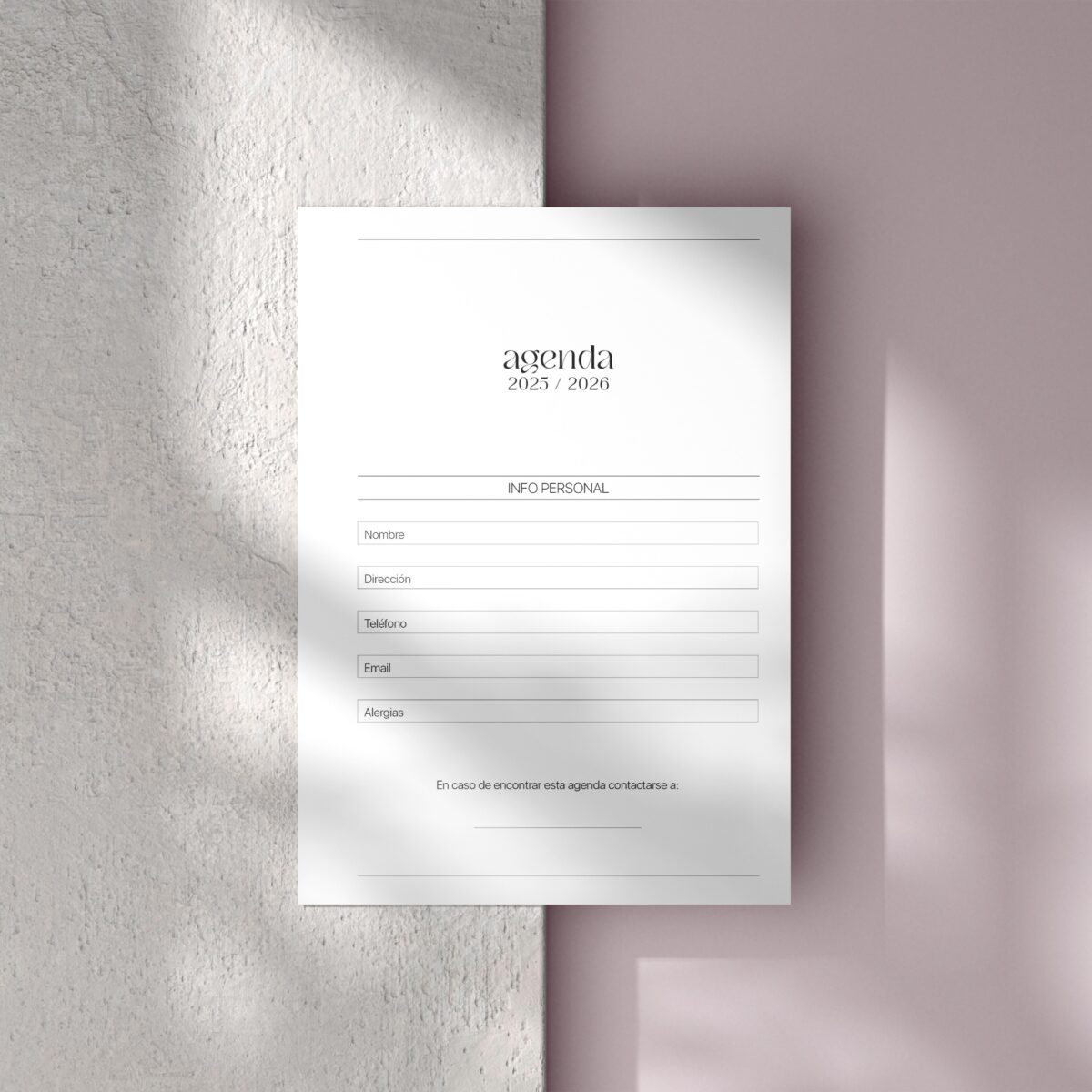 Agenda Semana a la vista 2025 / 2026