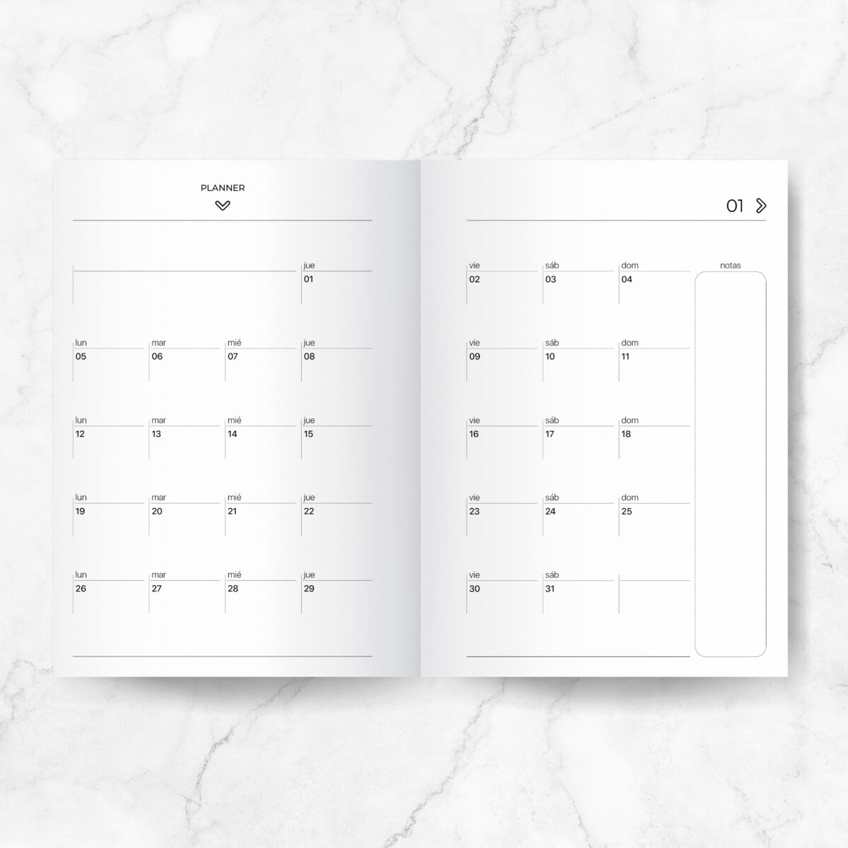 Planner Mensual 2026 - Mod. 01 - Imagen 3