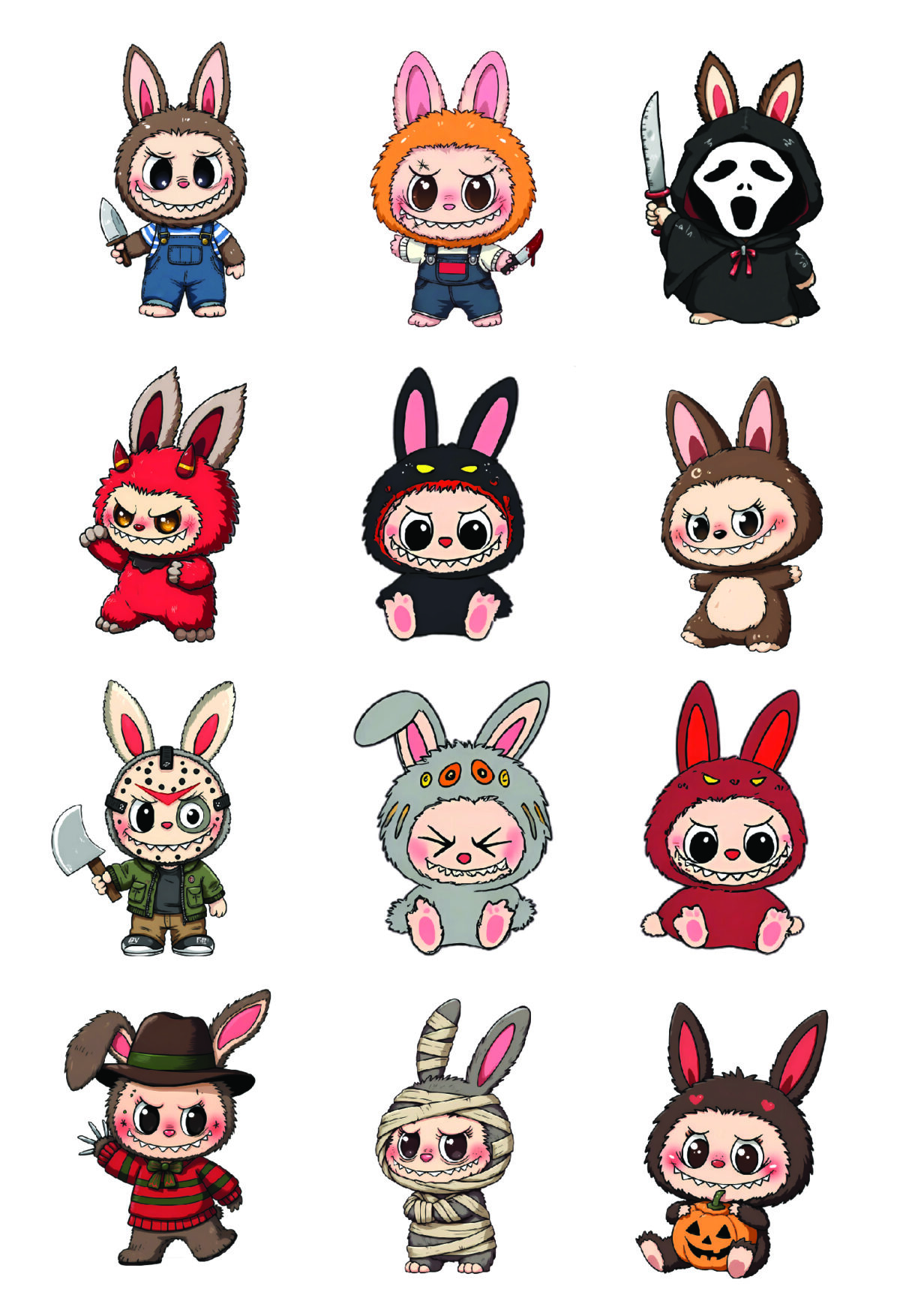 Stickers Labubu Halloween - Imagen 2