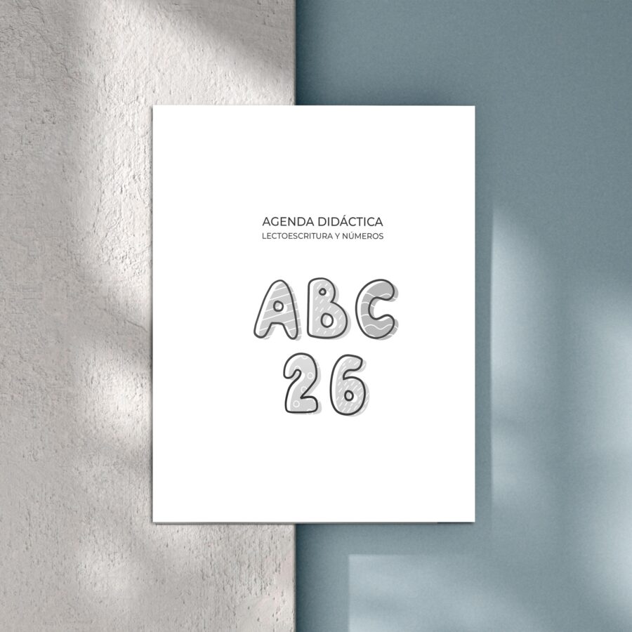 Agenda Didactica Lectoescritura y Numeros 2026 BYN - MEDIO OFICIO