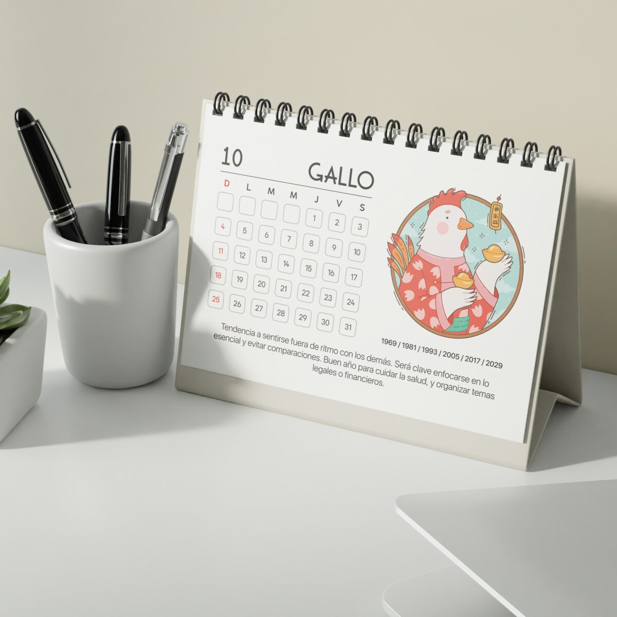 Calendario Chino Ilustrado 2026