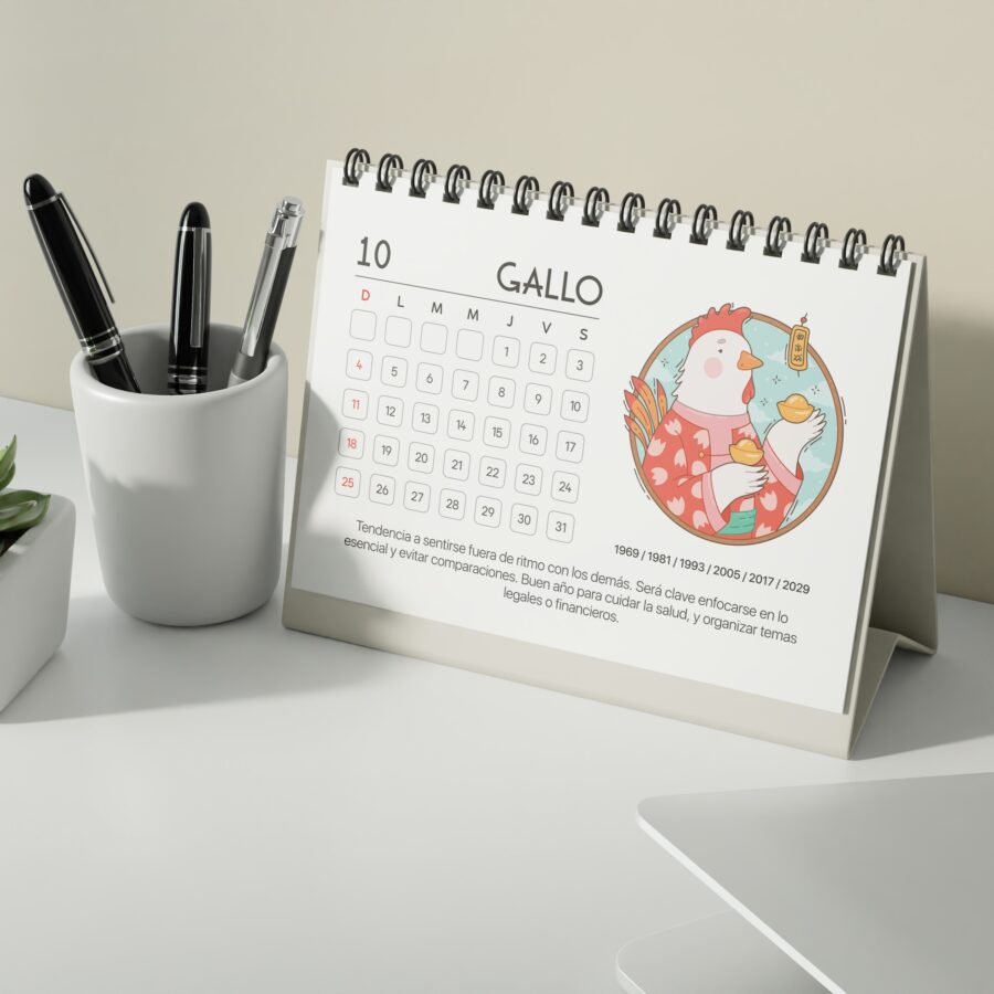 Calendario Chino Ilustrado 2026