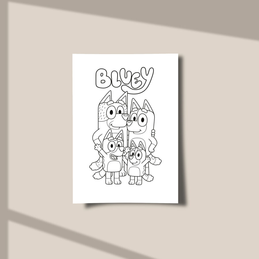 Mini Librito Colorear Bluey