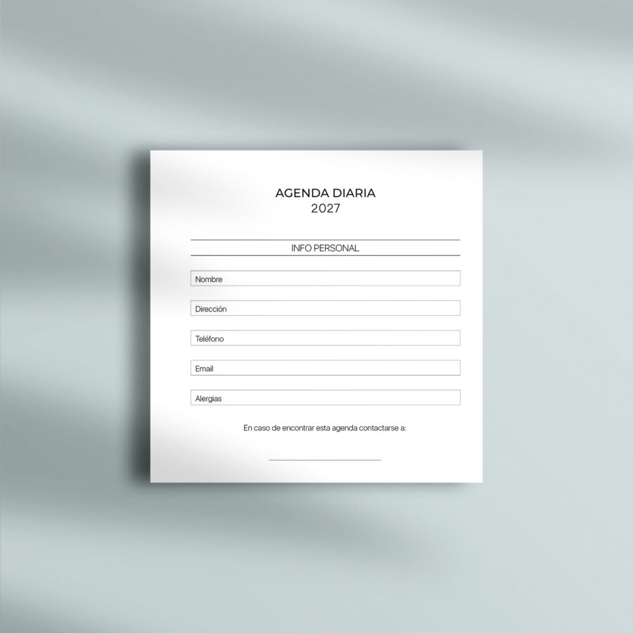 Agenda Diaria 2027 - 15x15